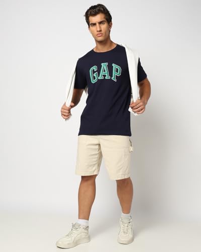 Image of Gap Men Graphic Printed Slim Fit Crew Neck Short Sleeves T-Shirt