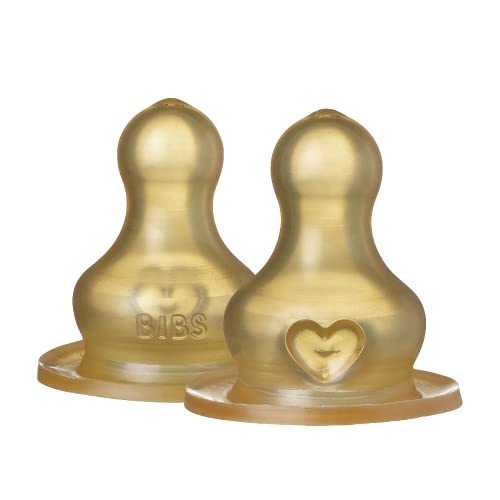 Image of BIBS Bottle Nipple | BPA Free Natural Rubber | Made in Denmark | Medium Flow 2-Pack