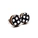 Stud Earrings, Polka Dot, 10 mm, Handmade, Stainless Steel Posts for Sensitive Ears Retro Studs For Women Men Girls (Black and White Polka Dots)