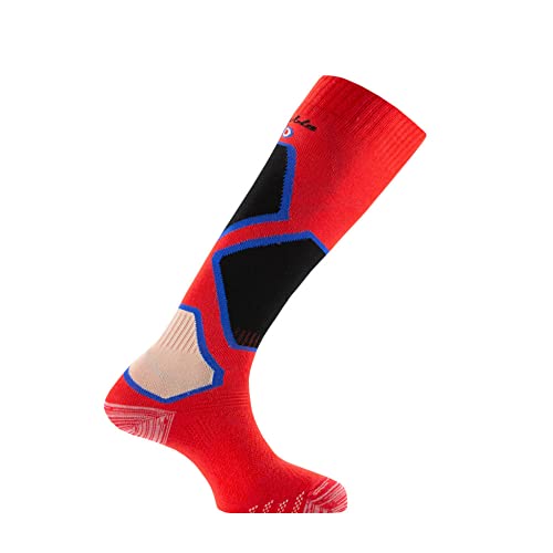Thyo - Mi-bas Double® SPORT NORDIC MADE IN FRANCE - couleur - Rouge - Pointure - 45-46