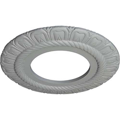 Image of Ekena Millwork CM09CL Claremont Ceiling Medallion, 9 inchOD x 4 1 /2 inchID x 1 /2 inchP, Factory Primed (Pack of 2)