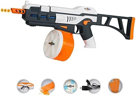 SplatRball SRB1200 Full Auto Rechargeable Battery Powered Water Bead Gel Ball Blaster Kit. Splatter Ball Gun. Splat R Ball Electric Water Blaster able to Shoot 11 Rounds per Second!