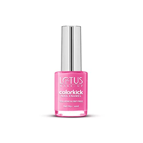 Image of LOTUS MAKE-UP Colorkick Nail Polish, Glossy Finish, Chip Resistant, Playfull Pink 891 | 10ml