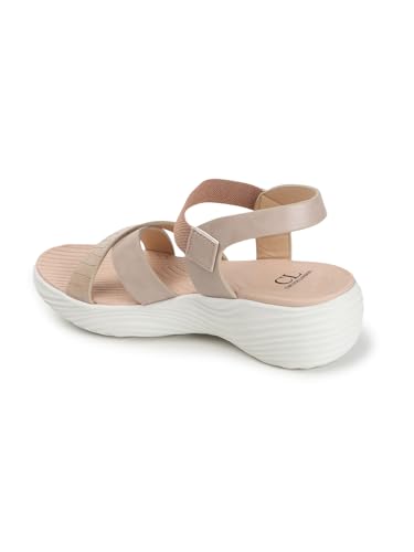 Image of Carlton London women's Lightweight Comfort Wedge Heel Slingback Sandals