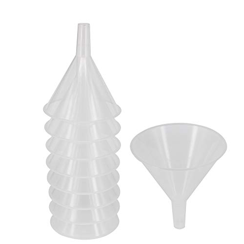8 Pack Multi-Purpose Plastic Funnels with Long Reaching Spout (4.7”) for Water Bottle