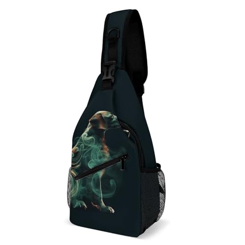 Bolso Cruzado con Humo de Color en Forma de Perro 38x20cm miniatura 1