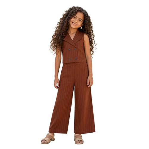 Image of The Magic Wand Woven Digital Printed Co-ord Set For Kids Girls, Sleeveless Top With Palazzo Pant Two-Piece Western Stylish Clothing Set For Festivals