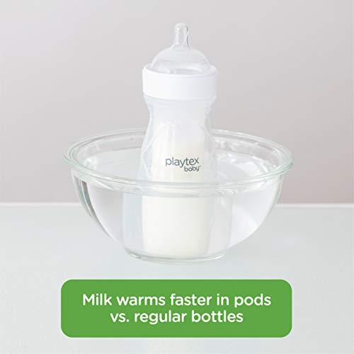 Playtex Baby Nurser Reusable Silicone PODS, Breastmilk Storage & Air-Free Feeding, 6 Ounce, 6 Count