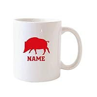 Amazon.co.jp: 名入れマグカップ イノシシ シルエット 陶器 コーヒー