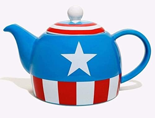 Marvel Funko MV03407 Teapot: I Am Captain America, Ceramic, Blue, 14 x 9.5 x 13.3 cm image 4