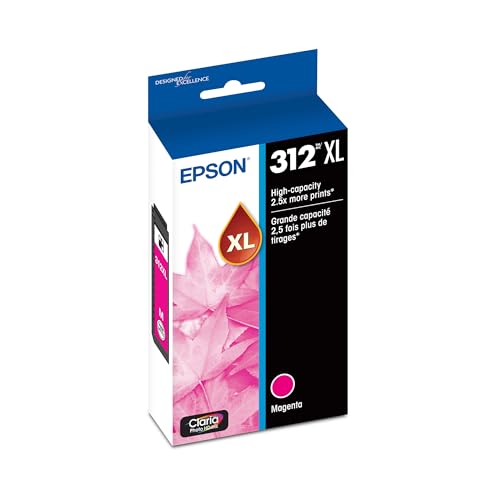 Image of EPSON 312 Claria Photo HD Ink High Capacity Magenta Cartridge (T312XL320-S) Works with Expression XP-8500, 8600, 8700, 15000