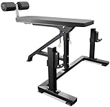 French Fitness Marin Seal Row Bench – Adjustable Bar Holders, Leg Rollers & Contoured Pad for Superior Back Training