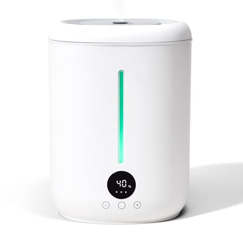 Molekule Glow Humidifier - Smart Ultrasonic Humidifier for Indoor Air Moisture - Adjustable Humidity Level - App-Controlled - Multiple Timer Settings - Smart Alerts - 2.8L Tank - 8-Hour Run Time