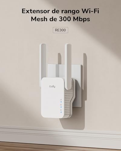 Cudy RE300 N300 - Extensor de rango WiFi, amplificador de señal de 300 Mbps 2.4 GHz con puerto Ethernet, extensor WiFi de malla con botón WPS, repetidor Plug and Play, compatible con modo AP/repetidor - imagen 2