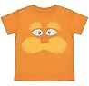 ComfyCamper Orange Mustache Costume T Shirt – Halloween Holiday Kids Teens Adults – Tshirt for Girls & Boys