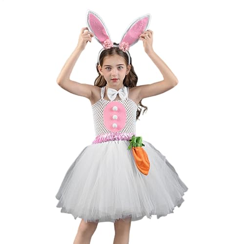 Disfraz de conejo de Pascua, vestido de ballet de cola de conejo, traje de tutú de conejo, accesorios de ropa de vacaciones para niñas