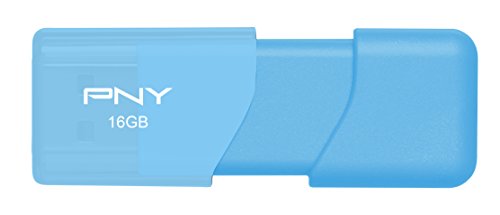 PNY Attache 16GB USB 2.0 Flash Drive, Blue (P-FD16GATT3B-GE)