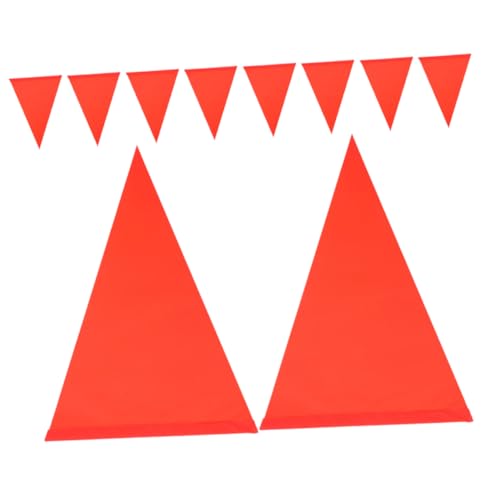 Holibanna 10pcs Reflective Warning Flag Bike Safety Flag Pink Bicycle Orange Warning Water Sports