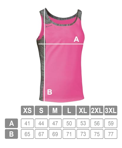 Asioka Elba Camiseta Deportiva Tirantes Hombre, Camiseta de Running para Hombre, Camiseta técnica de Tirantes, Color Fucsia, M