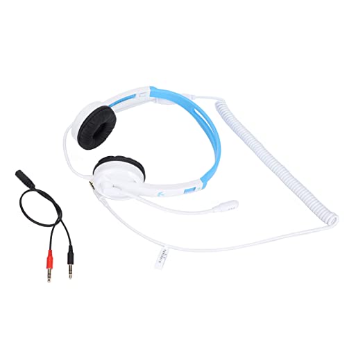 Multizenic Auriculares de Aprendizaje para niños, Ajustables, Ligeros, con reducción de Ruido, para PC, teléfono, Tableta y portátil (Blanca)