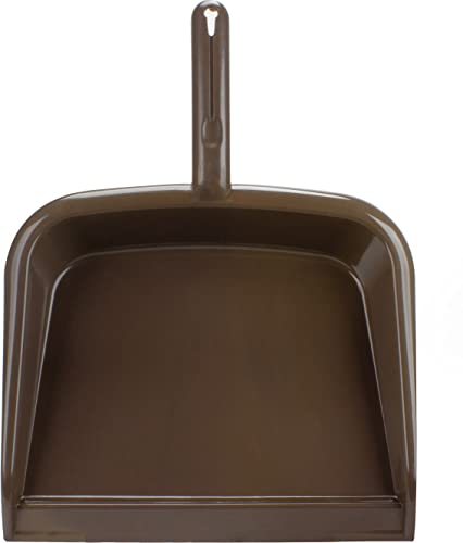 Image of SPARTA Handheld Dustpan with Handle, Cleaning Essentials for Home and Commercial Use, 10 inch, Brown