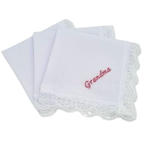 Shree adodhya women hankerchief with grandma embroidery,white colour and cotton handkerchief with embroidery set of 3.-image-49