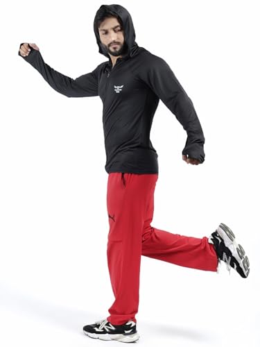 Image of Diamond Fashion Men's Gym Hoodie Jacket | Lightweight Stretchable Activewear for Workout, Running & Fitness | Quick Dry Full Zip Sports Hoodie for Men