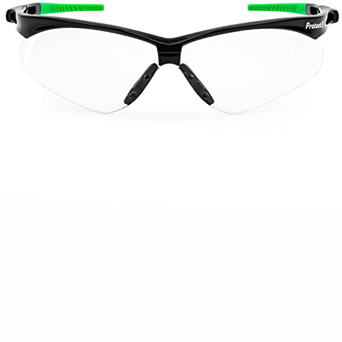 Protectx Safety Glasses Scratch Resistant Anti Fog Polycarbonate Lenses Ansi Z87.1 Rated With Uv Protection Superlight Evergreen Clear 2 Pk #TOP1