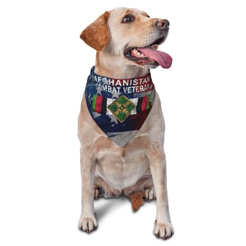 4th Infantry Division Afghanistan Combat Veteran Dog Scarf Pet Bandana Cat Pet Bibs