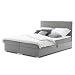 Produktbild Boxspringbett Grenland 180x200 mit Bonnell-Federkernmatratze und Topper. Kontinentalbett mit Stauraumbett und dekoratives Kopfteil! Das Beste Doppelbett für Seniorenbett! (Trinity 14)