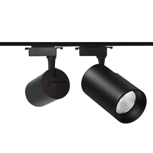 Image of 10W LED Track Light | 3-in-1 Color Changing (3000K /4000K /6000K) | Adjustable COB Spotlight | Black Aluminium Body | 350 Rotation & 90 Tilt | 1 Year Warranty