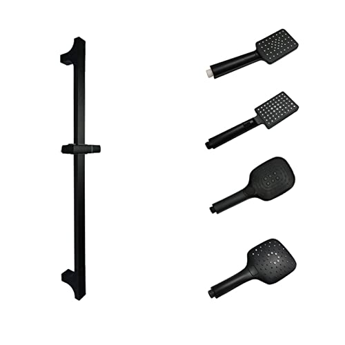 Pommeau de douche à main contre le faible débit avec kit complet noir