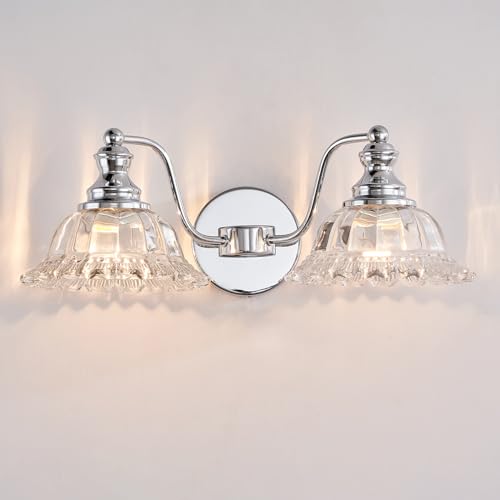 Image of XIEDUN Chrome Vanity Light Chrome Bathroom Lights Vanity Lights for Bathroom Light Fixtures