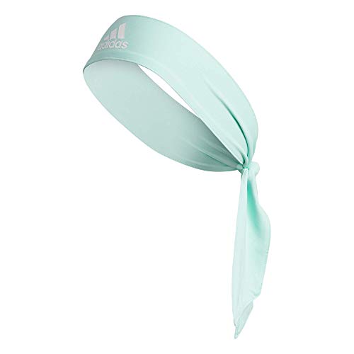 Image of adidas Alphaskin Tie Headband, Clear Mint /White, One Size