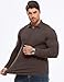 JMIERR Men's Polo Shirt with Open V Collar Muscle Rib Knitted Old Money Fasion Golf T-Shirt Early Fall Fashion, 2XL, Chicory Coffee