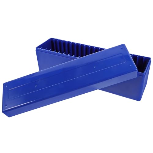 Caja para monedas coleccionables organizador plástico azul con 20 ranuras