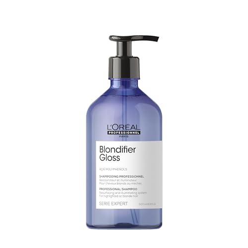 L'Oréal Professionnel Nährendes Haarshampoo für blondes und blondiertes Haar, Açaibeeren-Extrakt, Serie Expert, Blondifier Shampoo Gloss, 500 ml