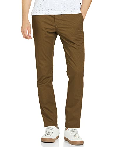 Image of Colorplus Men's Cotton Blend Print Pattern Nuvo Fit Flat Front Casual Trouser