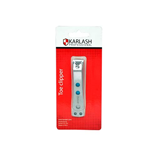 Karlash Stainless Steel Toenail Clipper for Thick Nails Extra Wide Jaw, Curved Blades with Nail File