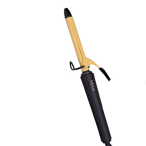 Image of VEGA 3 in 1 Hair Styler, Straightener, Curler & Crimper (VHSCC-01), Black & Ease Curl 19 mm Barrel Hair Curler With Ceramic Coated Plates, (VHCH-01), Beige