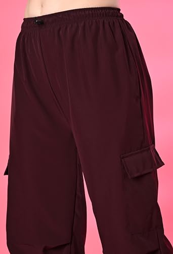 Image of FUNDAY FASHION Women's Regular Fit Mid Rise Solid Lycra Blend Trousers