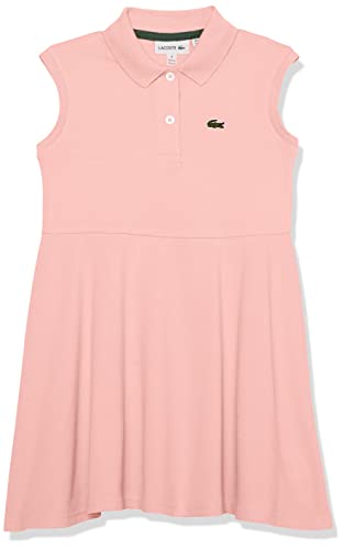 Lacoste Girl's Sleeveless Polo Dress with Skirt Pleating
