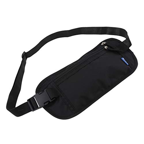 menolana Bloqueio RFID de Cinto Preto de Dinheiro para Viagem para Homens E Mulheres