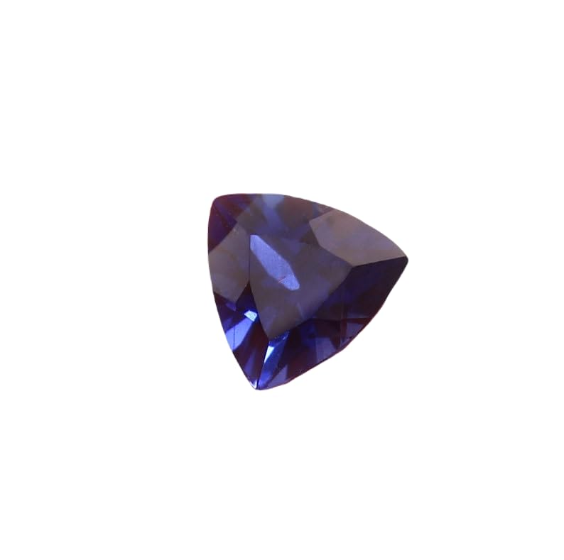Saphir bleu bleuet naturel de 9x9mm en forme de trillion pour création de bijoux uniques
