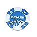 TX GIRL Poker Casino Flower Boutons Dealer Baccarat Acrylique Bleu Texas Hold'em Poker Cartes De Jeu Poker Chips Garde Diamètre 72 Mm 95g / Pc (Color : Blue)