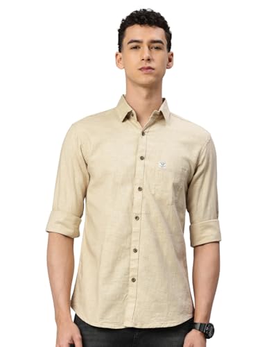 Image of Majestic Man Pure Cotton Smart Slim Fit Opaque Solid Casual Shirt