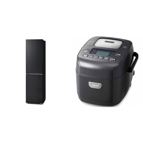 アイリスオーヤマ 冷蔵庫 239L ブラック + 炊飯器 3合 圧力IH式 セット