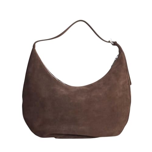 Sac Hobo Astrid ERMANNO FIRENZE en daim marron Testa Di Moro - 2