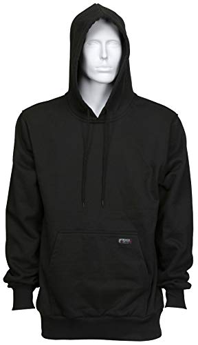 Sweat à capuche ignifuge MCR Safety noir résistant aux flammes