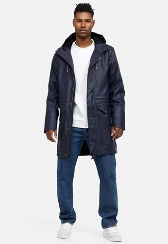 STONE HARBOUR warmer Regenponcho gefütterter Regenmantel wasserdicht mit innenliegendem Tragegurt und geschweißten Nähten Verdaan Navy Gr. XXL
